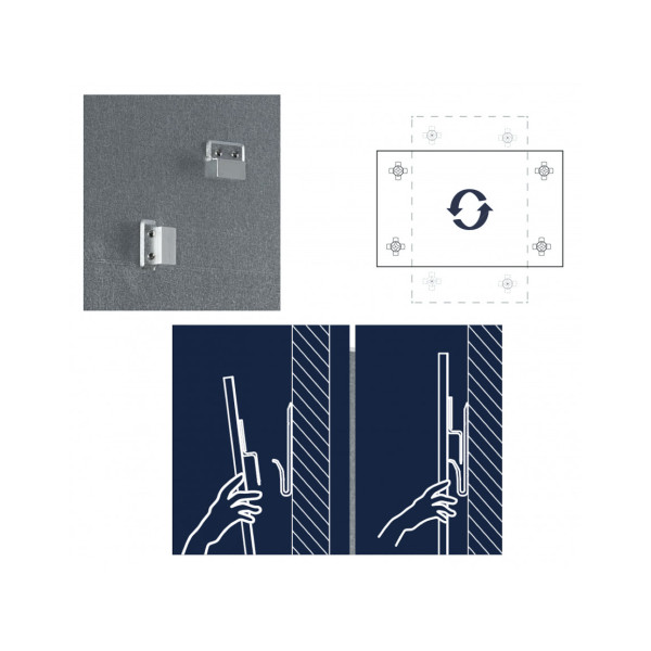 Доска стеклянная магнитно-маркерная 1200x900 черная Magnetoplan Glassboard-Black (13404012)