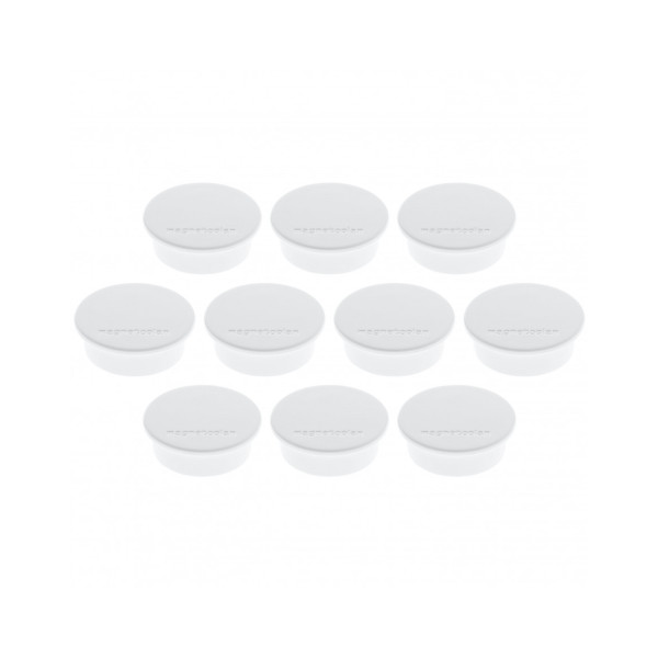 Магниты круглые 40/2.2 белые Magnetoplan Discofix Color White Set (1662000)