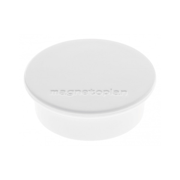 Магниты круглые 40/2.2 белые Magnetoplan Discofix Color White Set (1662000)