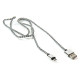 Кабель PowerPlant USB 2.0 AM/Micro B, двосторонній, 1 м, сірий