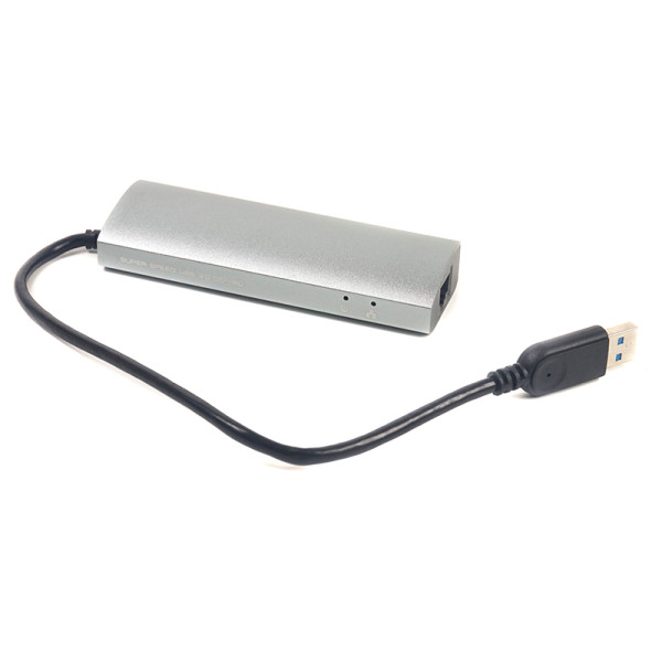 Переходник PowerPlant USB 3.0 3 порта + Gigabit Ethernet
