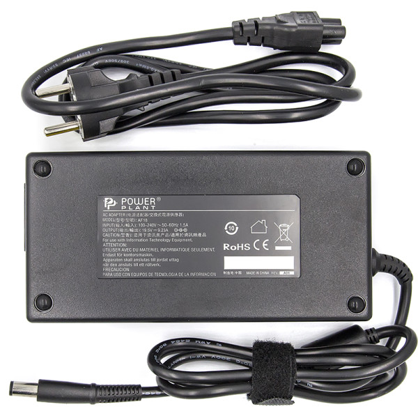 Блок питания для ноутбуков PowerPlant DELL 220V, 19.5V 180W 9.23A (7.4*5.0)