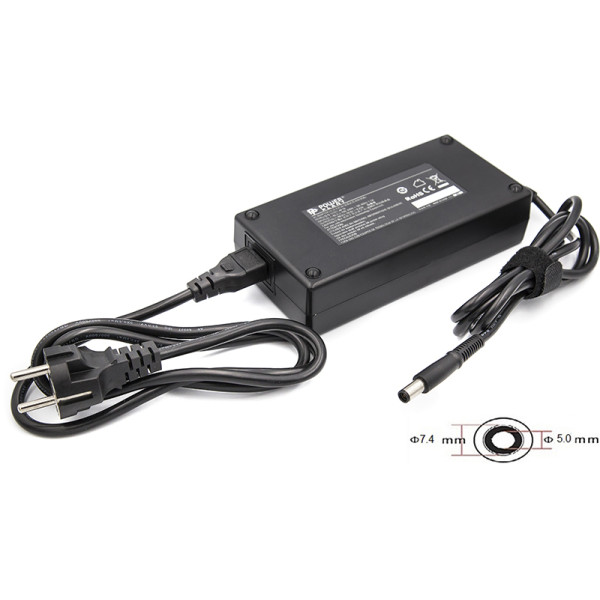 Блок питания для ноутбуков PowerPlant DELL 220V, 19.5V 180W 9.23A (7.4*5.0)