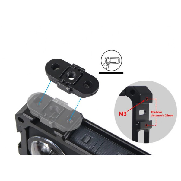 Рамка/клетка Insta360 X3 с башмаком алюминиевая AC Prof IN-X3-10