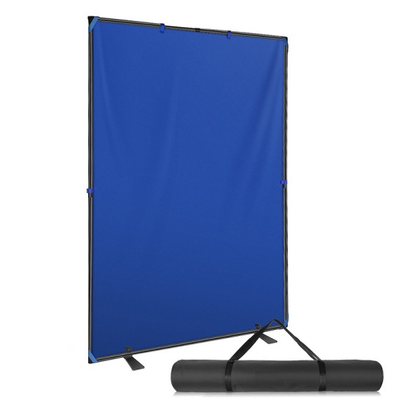 Фон у рамці з ніжками Visico BP-1522GB Chroma Key 2в1 зелений/синій (150x220см)