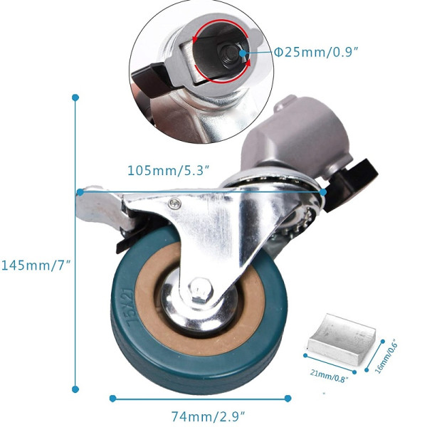 Колёса для стоек и журавлей Visico M11-040A (22-25мм)