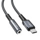 Кабель-адаптер ACEFAST C1-07 USB-C до 3,5 мм з алюмінієвого сплаву для навушників, сірий