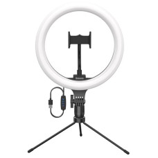 Светодиодное селфи-кольцо Baseus Live Stream Holder-table Stand (10-inch Light Ring)Black