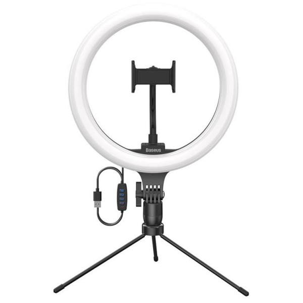 Світлодіодне селфі-кільце Baseus Live Stream Holder — настільна підставка (10-дюймове світлодіодне кільце) чорне