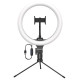 Світлодіодне селфі-кільце Baseus Live Stream Holder — настільна підставка (10-дюймове світлодіодне кільце) чорне