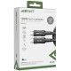 Кабель ACEFAST C4-03 Type-C до Type-C 5A, 100W, 2 м, нейлон, цинкові конектори, чорний