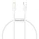 Кабель Baseus Superior Series швидкої зарядки та передачі даних Type-C до iP PD 20W 0,25 м білого кольору