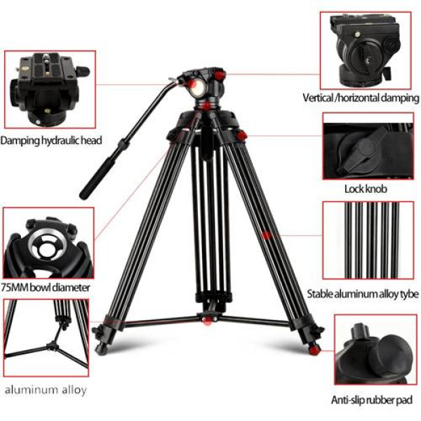 Профессиональный видео штатив Beike QZSD Q880A 193cm