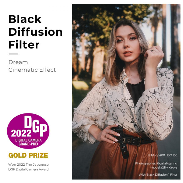 Світлофільтр K&F Concept 72mm,Nano-X,Optical glass black diffusion filter 1/2 (KF01.1654)