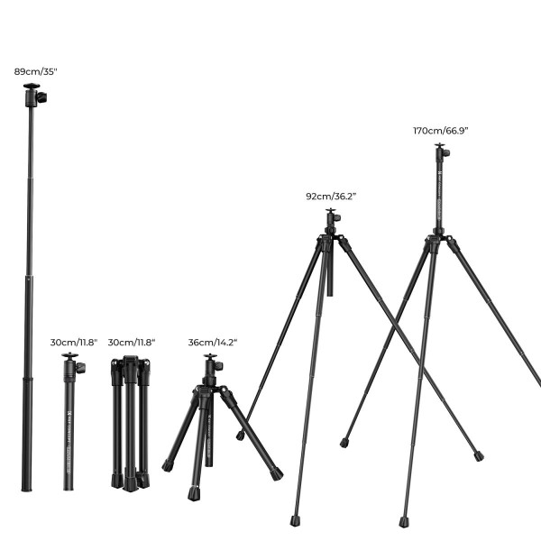Штатив телескопический E224A3+BH18, max 4kg, h 170cm (KF09.120)