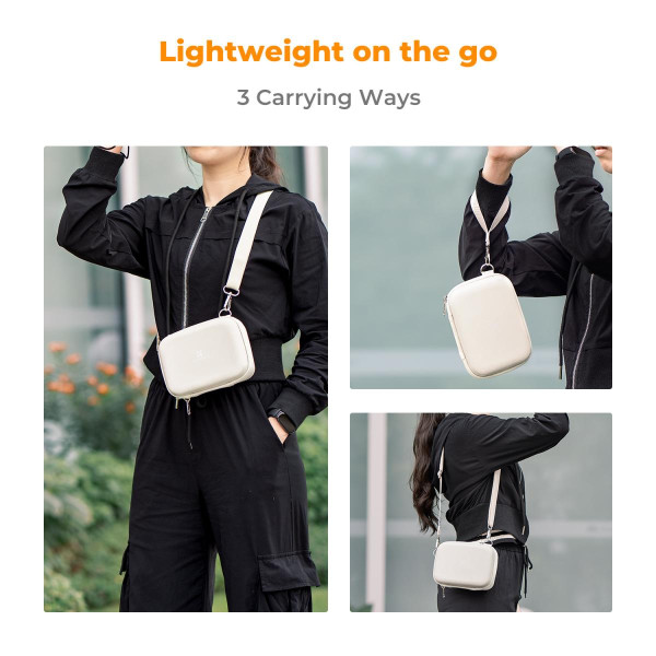 Сумка K&F Concept Urban Wander 1L — влагозащитная компактная сумка для камеры, лёгкая, с двумя вариантами ношения Rice White (KF13.167V3)