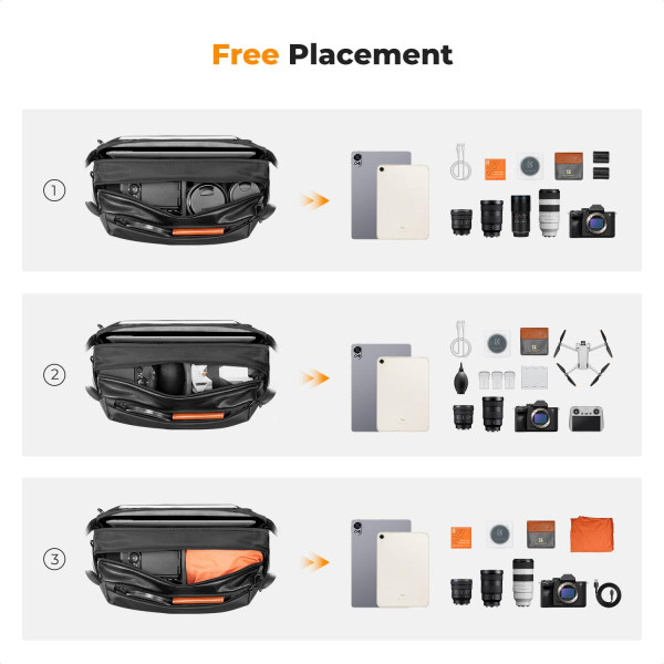 Поясная сумка K&F Concept Alpha Camera Sling Bag Black, 12л (KF13.177)