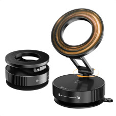 Магнитный держатель K&F Concept с вакуумным креплением и поворотом 360° для смартфона черный (KF15.0007)