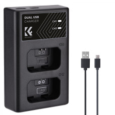 Швидкий зарядний пристрій K&F Concept для 2 батарей Sony FW50 5V 2A Type-C (KF28.0009)