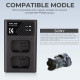 Швидкий зарядний пристрій K&F Concept для 2 батарей Sony FW50 5V 2A Type-C (KF28.0009)