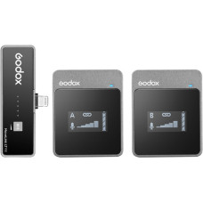 Godox MoveLink LT2 Компактная цифровая беспроводная микрофонная система для 2 человек для смартфонов и планшетов с технологией Lightning (2,4 ГГц)