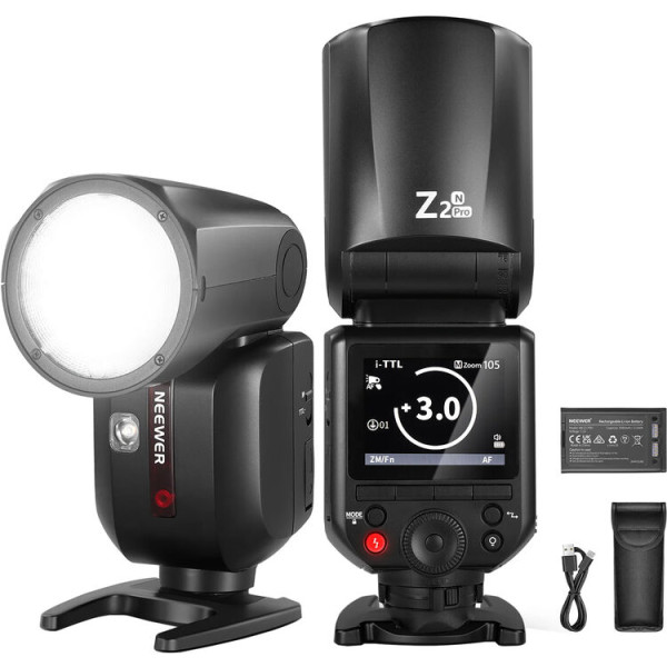 Вспышка NEEWER Z2PRO-N TTL 76 Дж с круглой головкой, АКБ 3000mAh для Nikon совместим с Godox