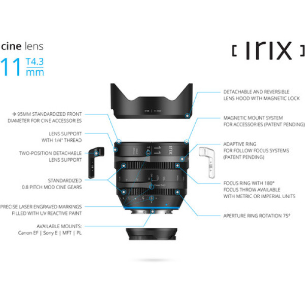 Кинообъектив Irix Cine lens 11mm T4.3 for MFT Metric