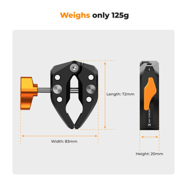 Кріплення краб K&F Concept Super Clamp Ms15 (60 мм) (KF31.081)