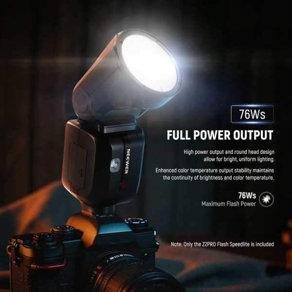 Вспышка NEEWER Z2PRO-N TTL 76 Дж с круглой головкой, АКБ 3000mAh для Nikon совместим с Godox