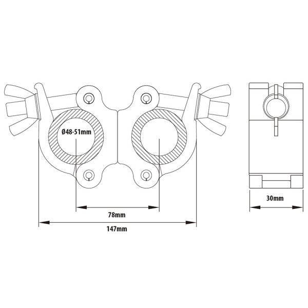Вузький поворотний з'єднувач Kupo KCP-820 Slim Type Swivel Coupler