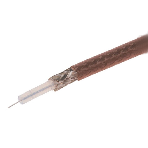 Кабель антенный QJ RG174 PTFE коричневый (1 метр)