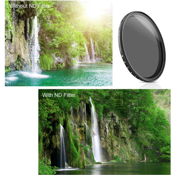Светофильтр K&F Concept 58mm ND2-ND400 Slim Variable/Fader NDX (KF01.1109)