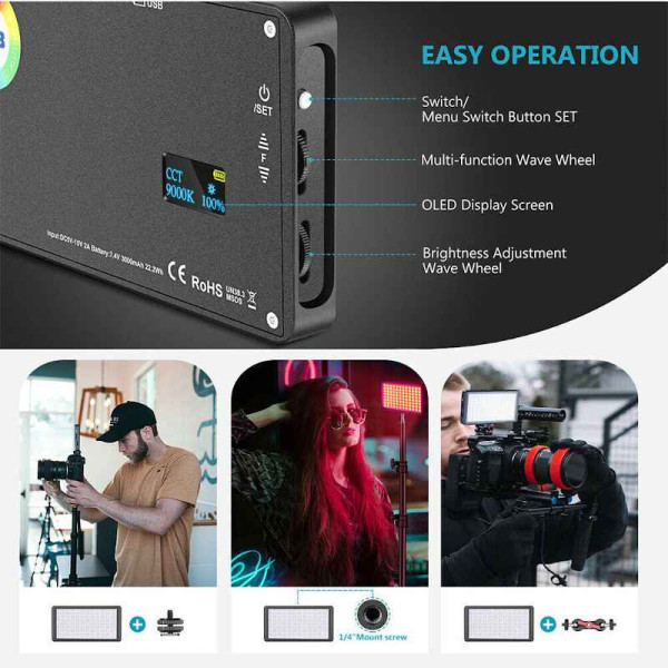 Накамерне RGB світло Soonwell P9
