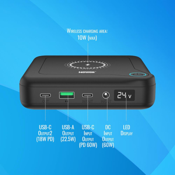Внешний аккумулятор Newell Power Bank GP12 24000 mAh PD 60 W (NL2680)