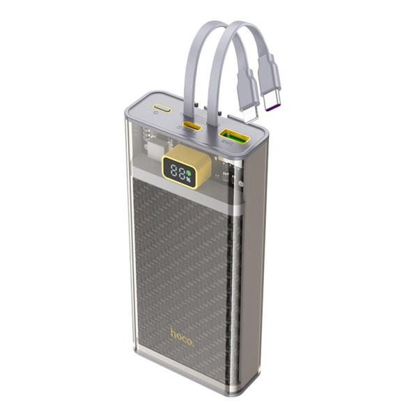 Внешний аккумулятор HOCO J104A Discovery edition 22.5W fully compatible power bank with cable(20000mAh) Gray