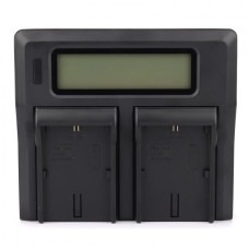 Зарядное устройство MyGear dual DC-LCD для двух аккумуляторов Canon LP-E6, AC кабель