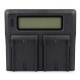 Зарядное устройство MyGear dual DC-LCD для двух аккумуляторов Canon LP-E6, AC кабель