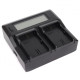 Зарядное устройство MyGear dual DC-LCD для двух аккумуляторов Canon LP-E6, AC кабель
