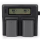 Зарядное устройство MyGear dual DC-LCD для двух аккумуляторов Canon LP-E6, AC кабель