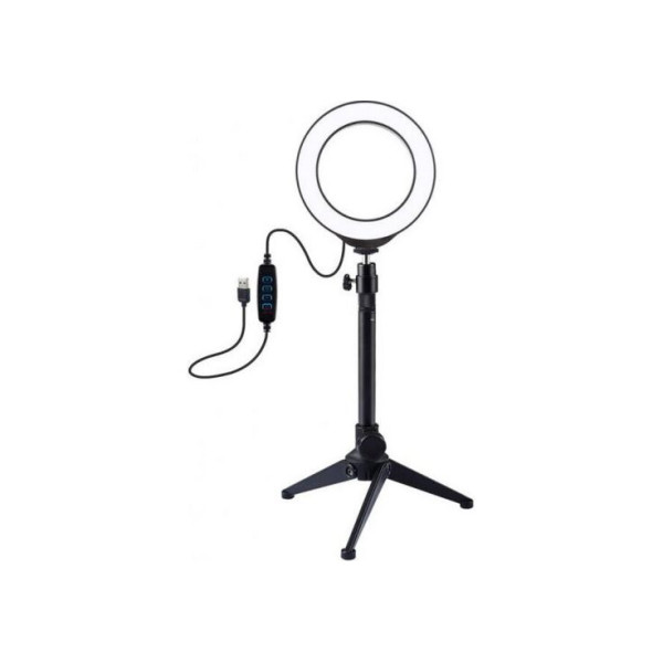 Кольцевая USB LED лампа Puluz PKT3031 4.7" + настольный штатив