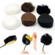 Меховые кружки URSA Straps Fur Circles 9 шт. + 30 липких полосок, коричневые (U-FC-9-BRN)