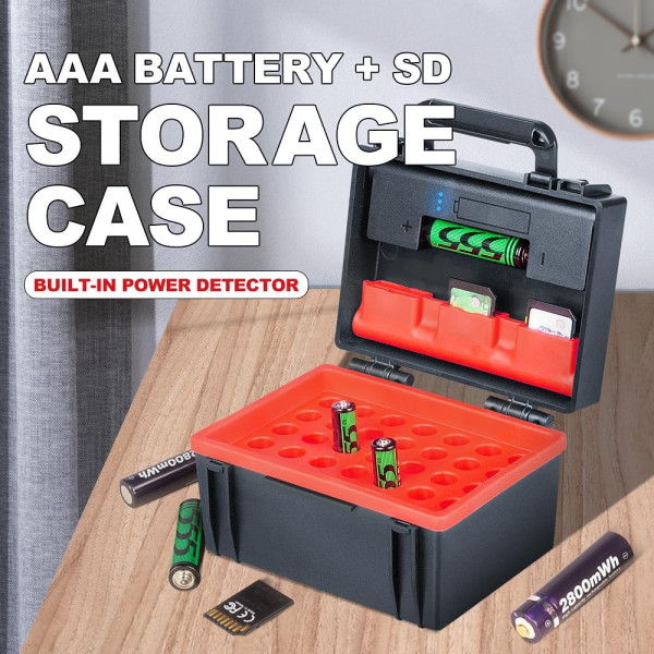 Жесткий органайзер для хранения аккумуляторов LYNCA и держатель для SD-карты D750A