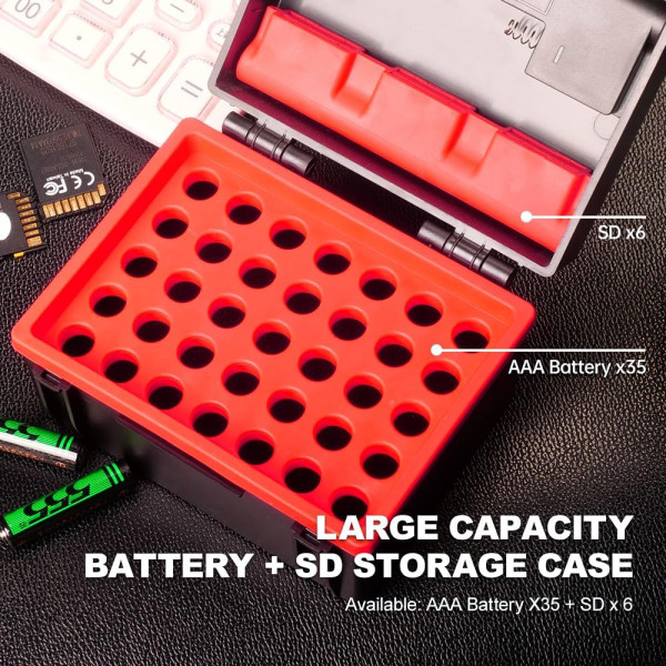 Жесткий органайзер для хранения аккумуляторов LYNCA и держатель для SD-карты D750A