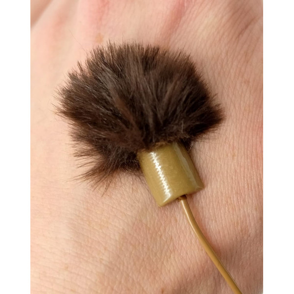 Меховые кружки URSA Straps Fur Circles 9 шт. + 30 липких полосок, коричневые (U-FC-9-BRN)