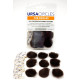 Меховые кружки URSA Straps Fur Circles 9 шт. + 30 липких полосок, коричневые (U-FC-9-BRN)