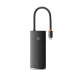 USB-хаб серії Baseus Lite, 6-портова док-станція Type-C (Type-C на HDMI + USB 3.0×2 + Type-C для передачі даних + SD/TF) Чорна