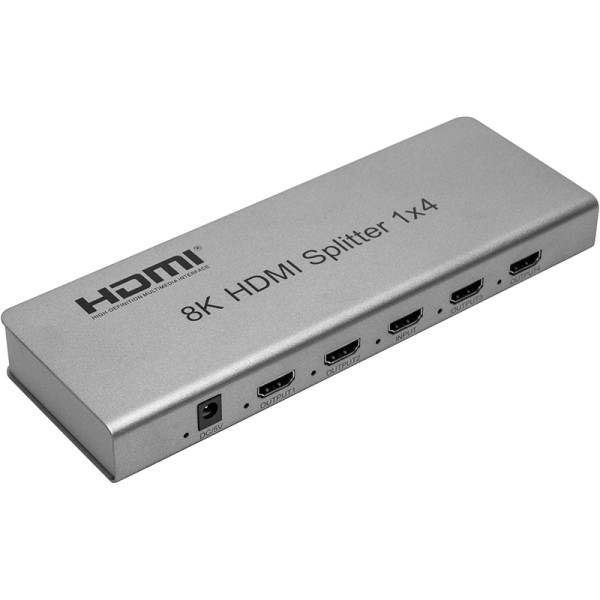 HDMI-сплитер от 1 до 4 POWERPLANT HDMI 1x4 8K/60 Гц (CA914203)