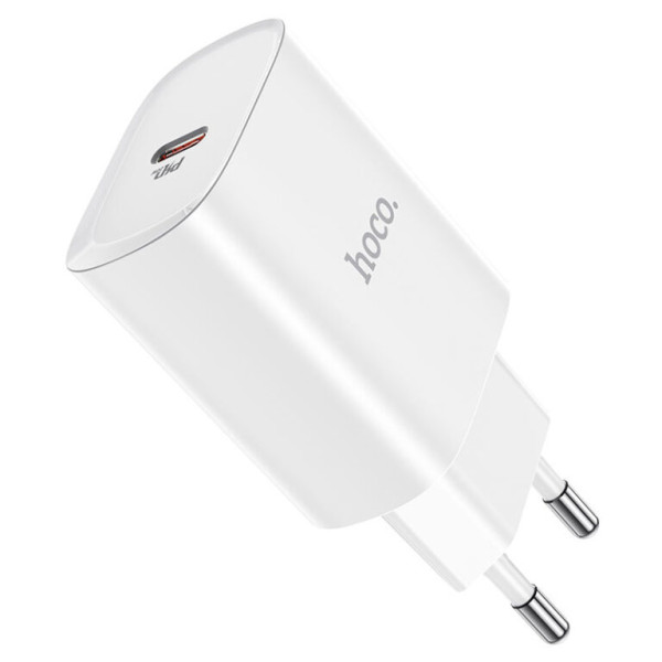 Сетевое зарядное устройство HOCO N14 Smart Charging single port PD20W charger White