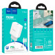 Сетевое зарядное устройство с кабелем HOCO C104A Stage single port PD20W Charger Set (C to iP)(EU) White