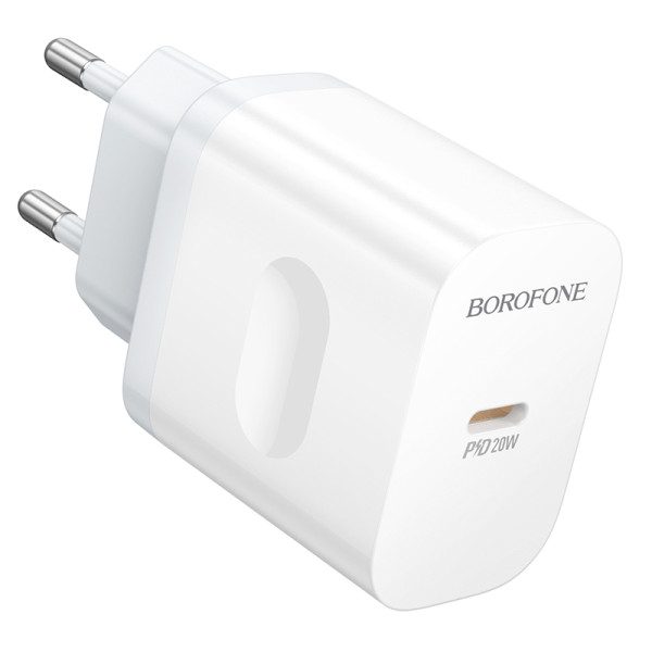Сетевое зарядное устройство BOROFONE BA99A Breeze single port PD20W charger White